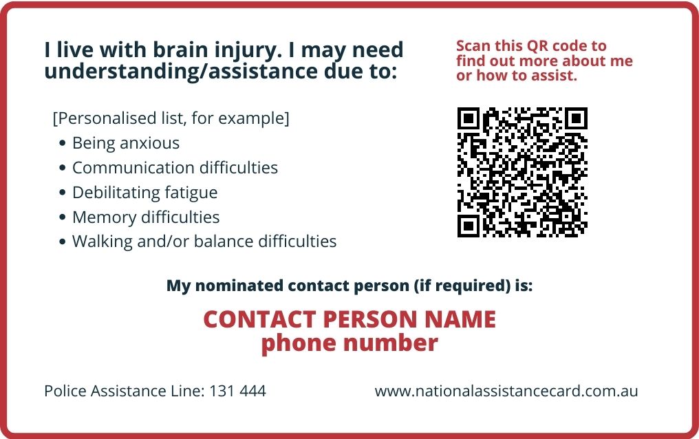 National Assistance Card - Brain Injury Trial (National) | National ...